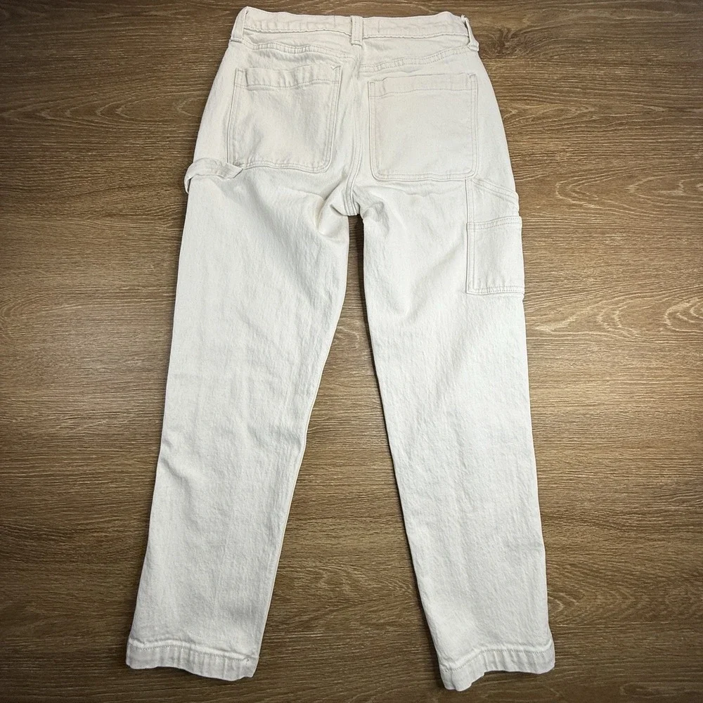 Abercrombie & Fitch Loose Carpenter Jeans Men's 28x30 White Utility Denim EUC